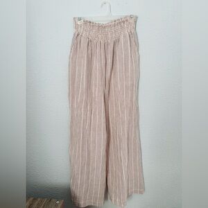 BE COOL Striped Gauze Wide Leg Pants